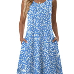 Zeagoo Women's Casual Floral Sleeveless Sundress with Pockets (US Only)