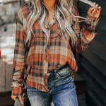 Zeagoo Pumpkin Spice Dreamer Plaid Top for Women Casual Work Office Loose Fit 2026 | Under $40
