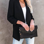 Zeagoo Women's Casual Solid Color Pocket Cardigan Blazer