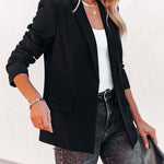 Zeagoo Women's Casual Lapel Slim Pocket Cardigan Blazer