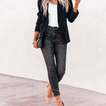 Zeagoo Women's Casual Lapel Slim Pocket Cardigan Blazer