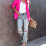 Zeagoo Women's Casual Lapel Slim Pocket Cardigan Blazer