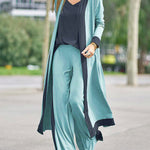 Zeagoo Women's Cardigan Sets 3 Piece Pants Suits Dressy Casual Long Sleeve Lounge Sets Loose Fit Pajamas Set