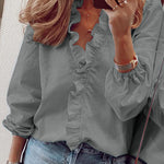 Zeagoo Elegant Ruffle V-Neck Top for Women Cute Summer Casual 2026 | Under $40
