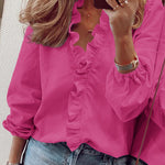 Zeagoo Elegant Ruffle V-Neck Top for Women Cute Summer Casual 2026 | Under $40