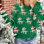 Zeagoo Women's Adorable Reindeer Pattern Knit Cardigan