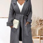 Zeagoo Women's Daily Long Chunky Belted Knit Cardigan