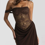 Zeagoo Elegant Lace Splice Formal Dress for Women Casual Summer Vacation 2026