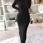 Zeagoo Women's Cable Knit Long Sleeves Knit Dress