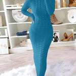 Zeagoo Women's Cable Knit Long Sleeves Knit Dress
