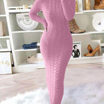 Zeagoo Women's Cable Knit Long Sleeves Knit Dress