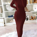 Zeagoo Women's Cable Knit Long Sleeves Knit Dress