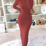 Zeagoo Women's Cable Knit Long Sleeves Knit Dress