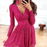 Zeagoo Elegant Glitter Sequin Mini Dress for Women Casual Going Out Summer 2026