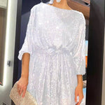 Zeagoo Women's Casual Loose Sequin Party Dress