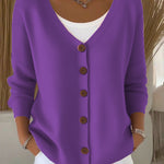 Zeagoo Women's Casual Comfort V-Neck Knit Cardigan