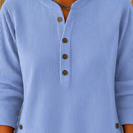 Zeagoo Zeagoo Comfy Corduroy Long Sleeve Henley Shirt for Women Casual Work Office Loose Fit 2026 | Under $40