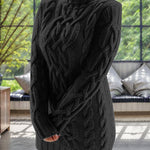 Zeagoo Women's Casual Cable Knit Turtleneck Sweater Dress