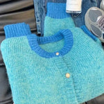 Zeagoo Women's Casual Loose Fit Color Mixed Knitted Cardigan