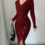 Zeagoo Women's Cozy Comfort Knit Bodycon Midi Dress