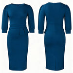 Zeagoo Elegant Formal 3/4 Sleeve Bodycon Wrap Dress for Women Casual Summer Vacation 2026