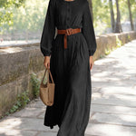 Zeagoo Women's Chic Flowy Lantern Sleeves Long Dress