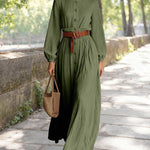 Zeagoo Women's Chic Flowy Lantern Sleeves Long Dress