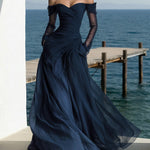 Zeagoo Elegant Mesh Off-the-Shoulder A-Line Maxi Dress for Women Casual Beach Vacation Summer 2026