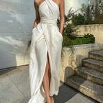 Zeagoo Elegant Cross-Neck Sleeveless Slim-Fit Dress for Women Casual Summer Vacation 2026