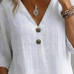 Urban Minimalist 3/4 Sleeve Textured Blouse