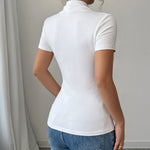 Versatile Sweetheart Neck Basic Bodycon T-Shirt