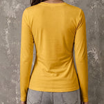 Versatile Casual Wrap V-Neck Long Sleeve T-Shirt