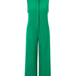 Sleeveless Stand Collar Wide Leg Jumpsuit