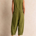 Sleeveless Loose Cargo Jumpsuit