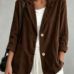 Urban Casual Single Breasted Corduroy Blazer