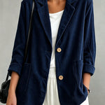 Urban Casual Single Breasted Corduroy Blazer