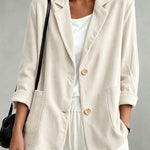 Urban Casual Single Breasted Corduroy Blazer