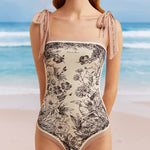 Zeagoo Women's Double-Sided Print Reversible One-Piece Swimsuits