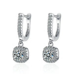 Classic White Gold Stone Earrings