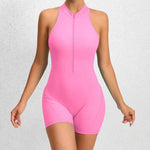 Zip V-Back Bodysuit Shorts