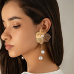 Iris Flower Drop Earrings