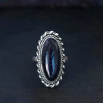 Vintage Silver Blue Sandstone Ring