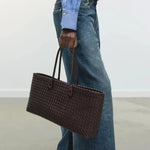 Daria Woven Leather Handbag