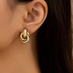 Geometric Knot Stud Earrings