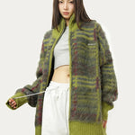 Astoria Oversized Plaid Knit Cardigan