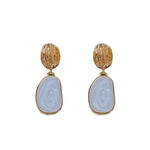 Vintage Enamel Oval Drop Earrings