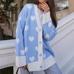Aurora Heart Loose Fit Cardigan