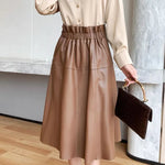 Arden Midi Leather Skirt