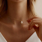Roselle Pearl Necklace