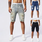 Distressed Denim Shorts